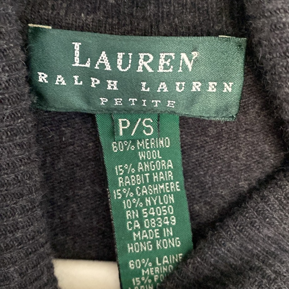 Lauren by Ralph Lauren Charcoal Turtleneck Sweater - Picture 4 of 4